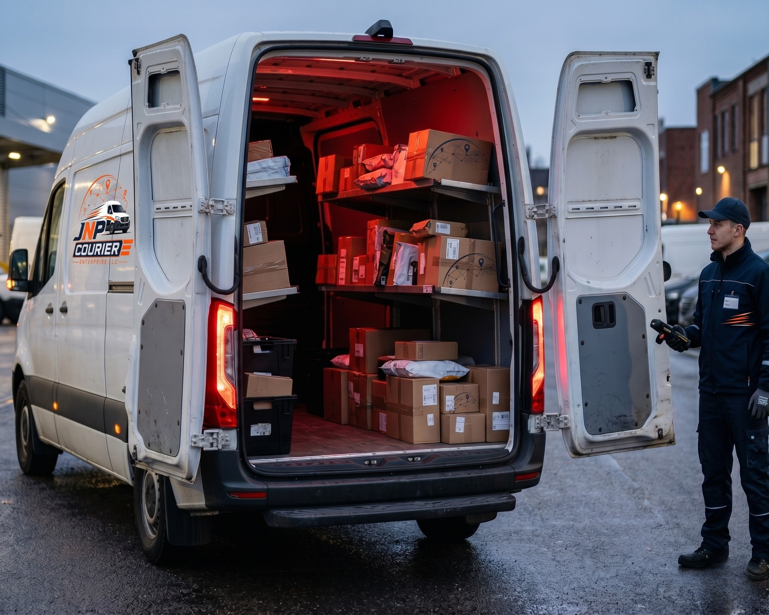 Customer booking a delivery on a mobile app