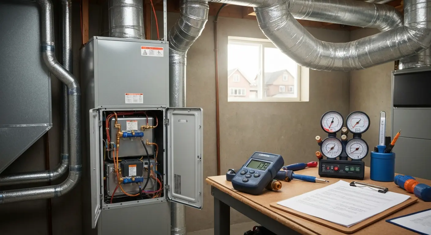 Routine HVAC maintenance visit