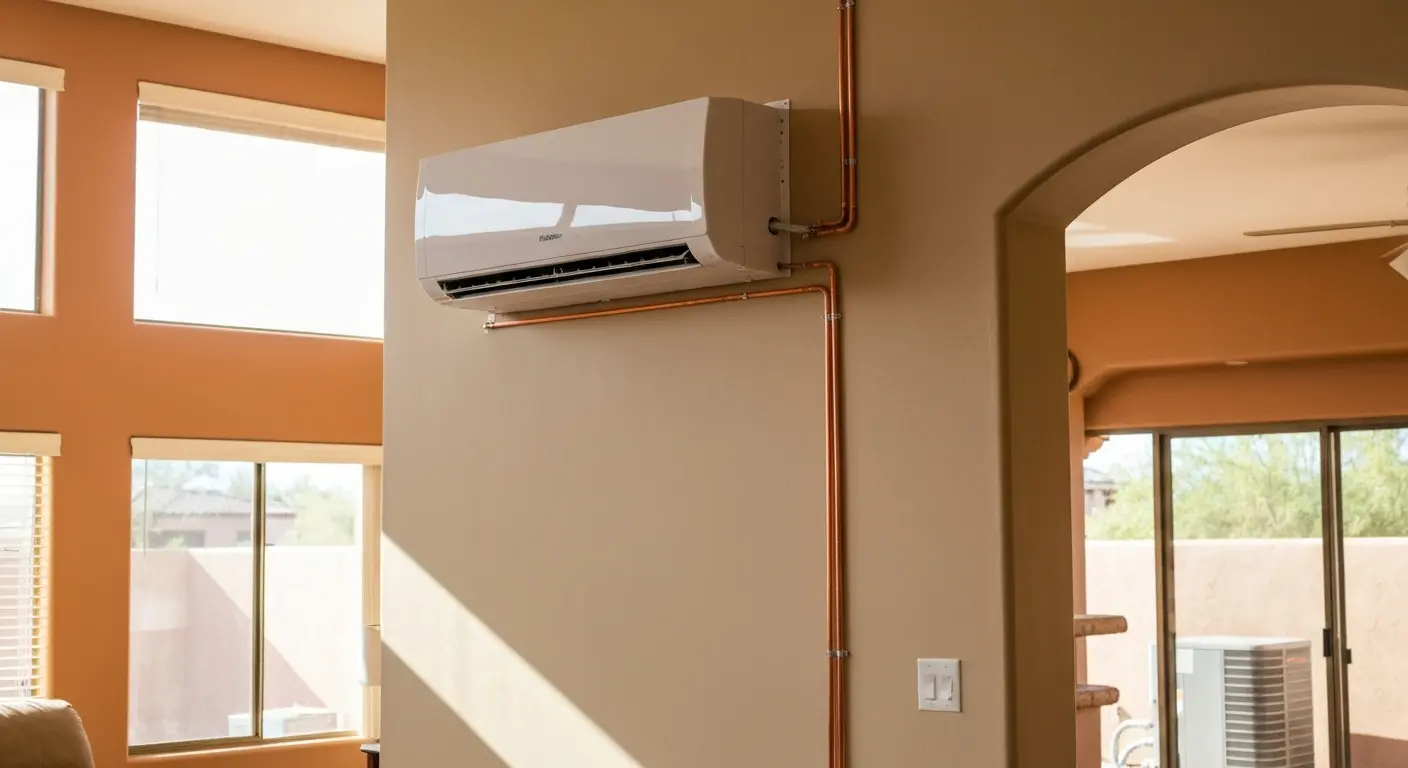 Ductless mini-split AC installation