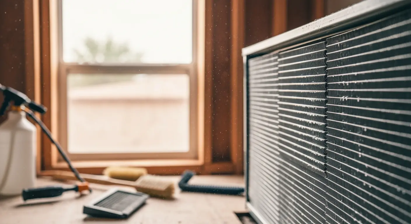 HVAC maintenance and coil cleaning