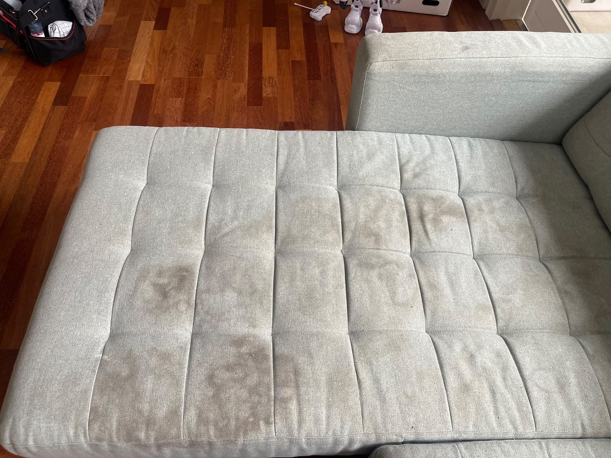 Sofa før professionel rens