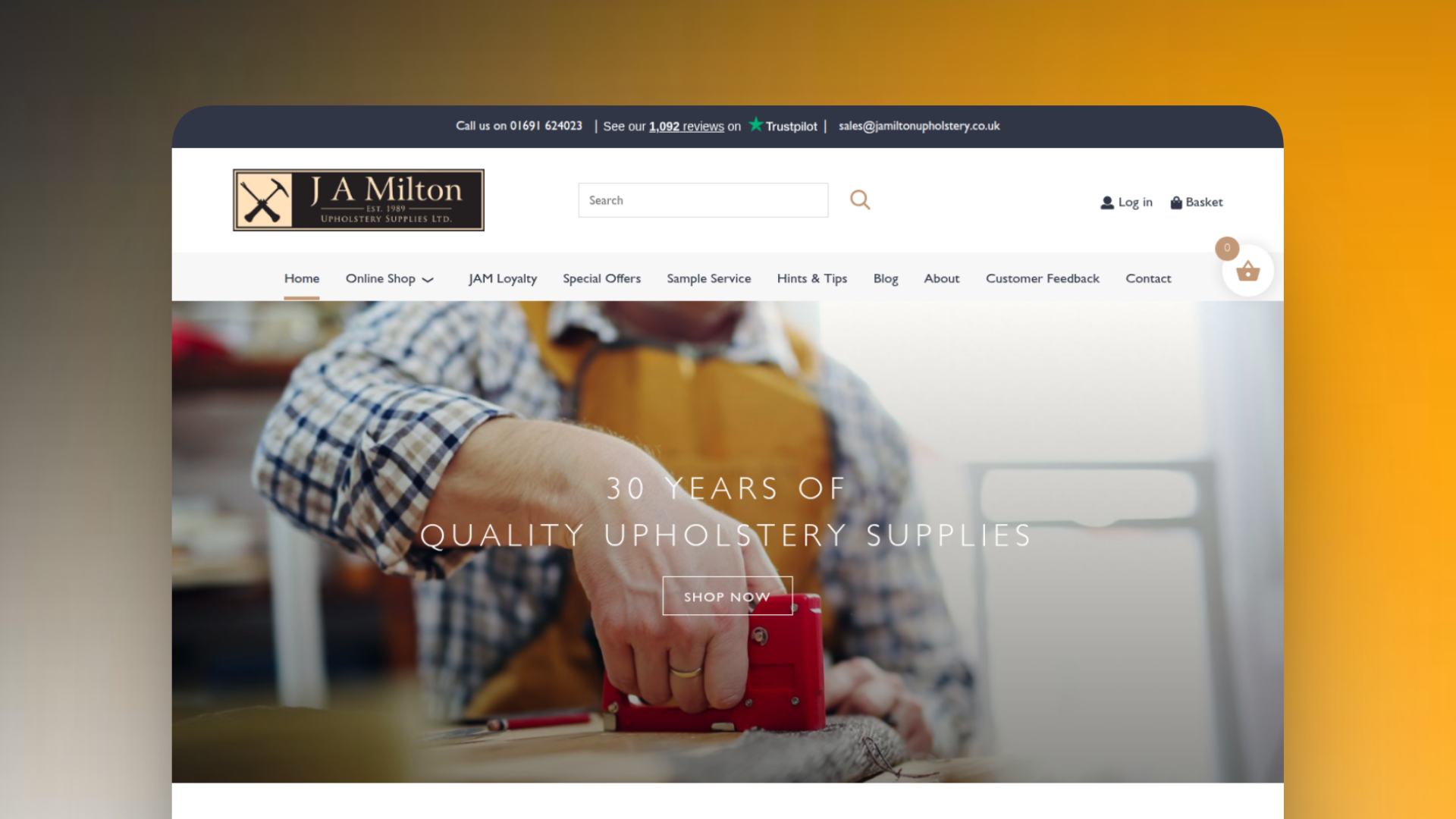 J A Milton website