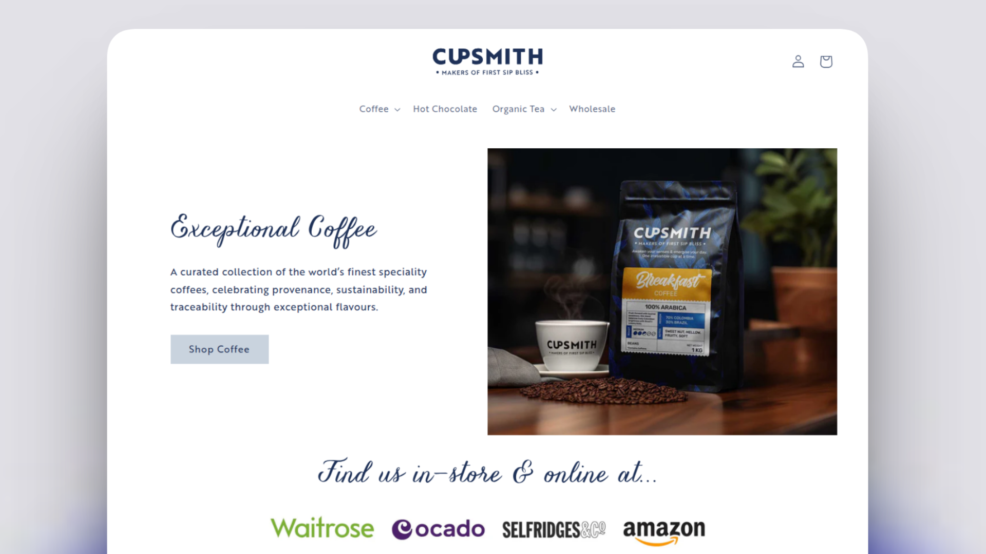 Cupsmith website