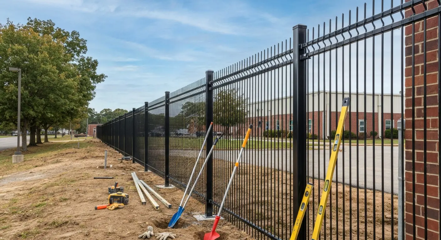 Commercial fence project