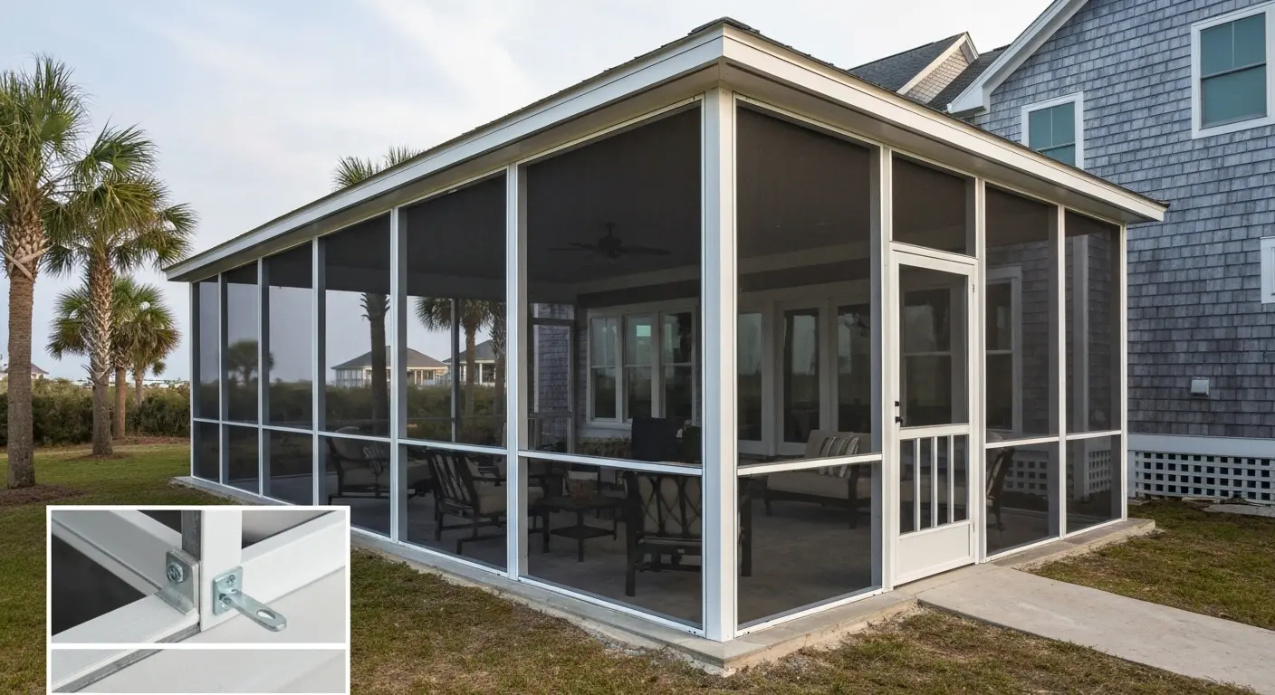 Screen room enclosure