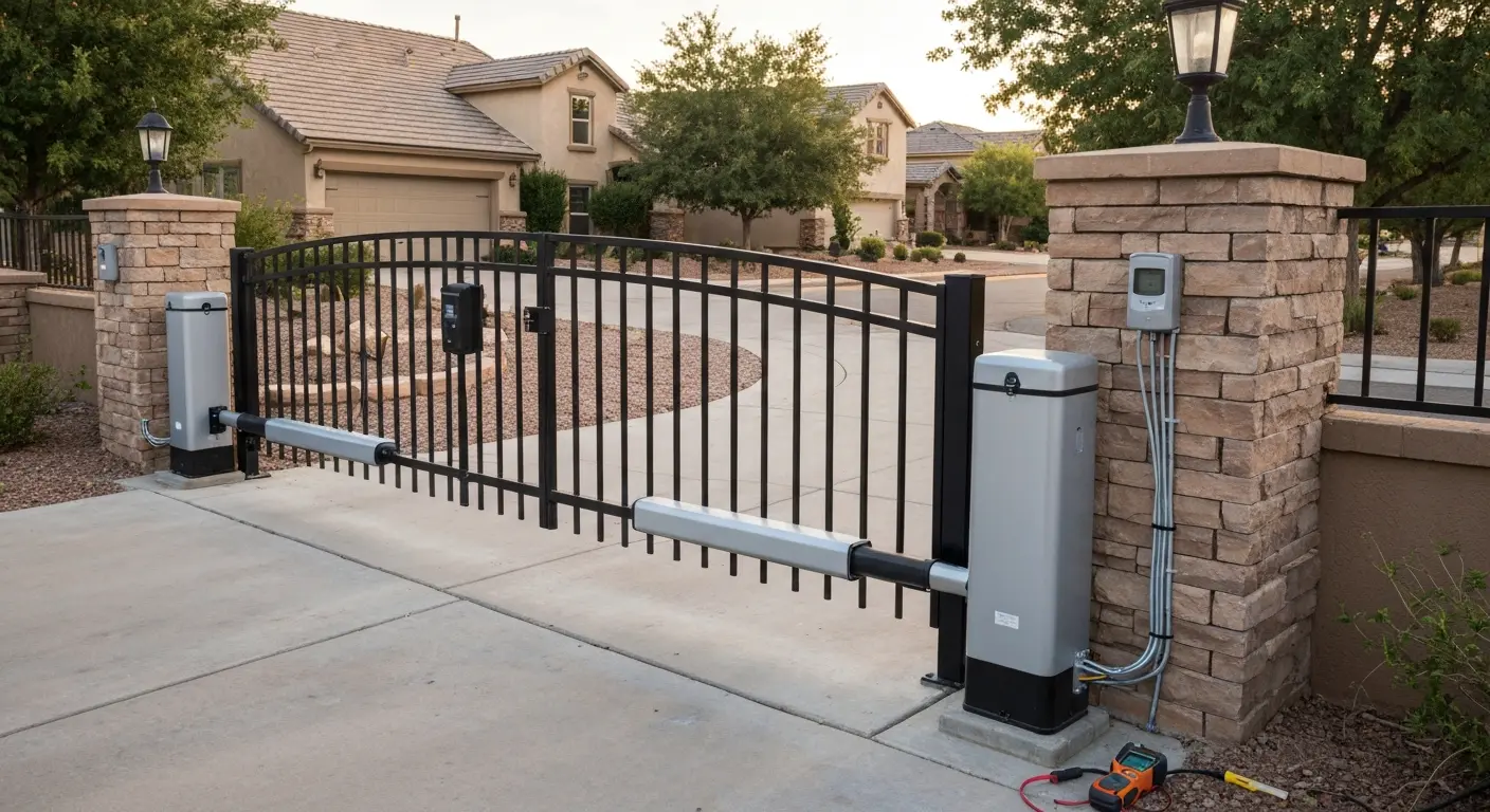 Gate automation installation