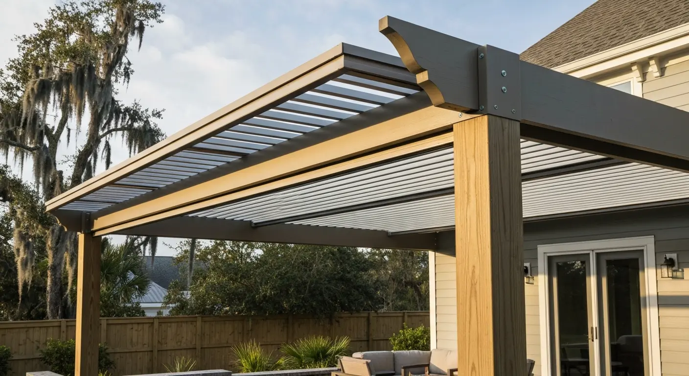 Louvered pergola