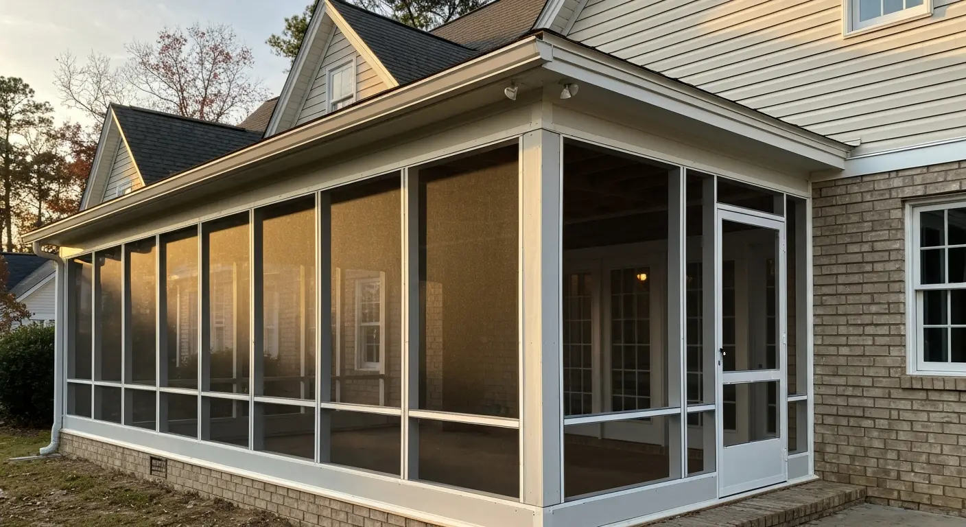 Screen room installation