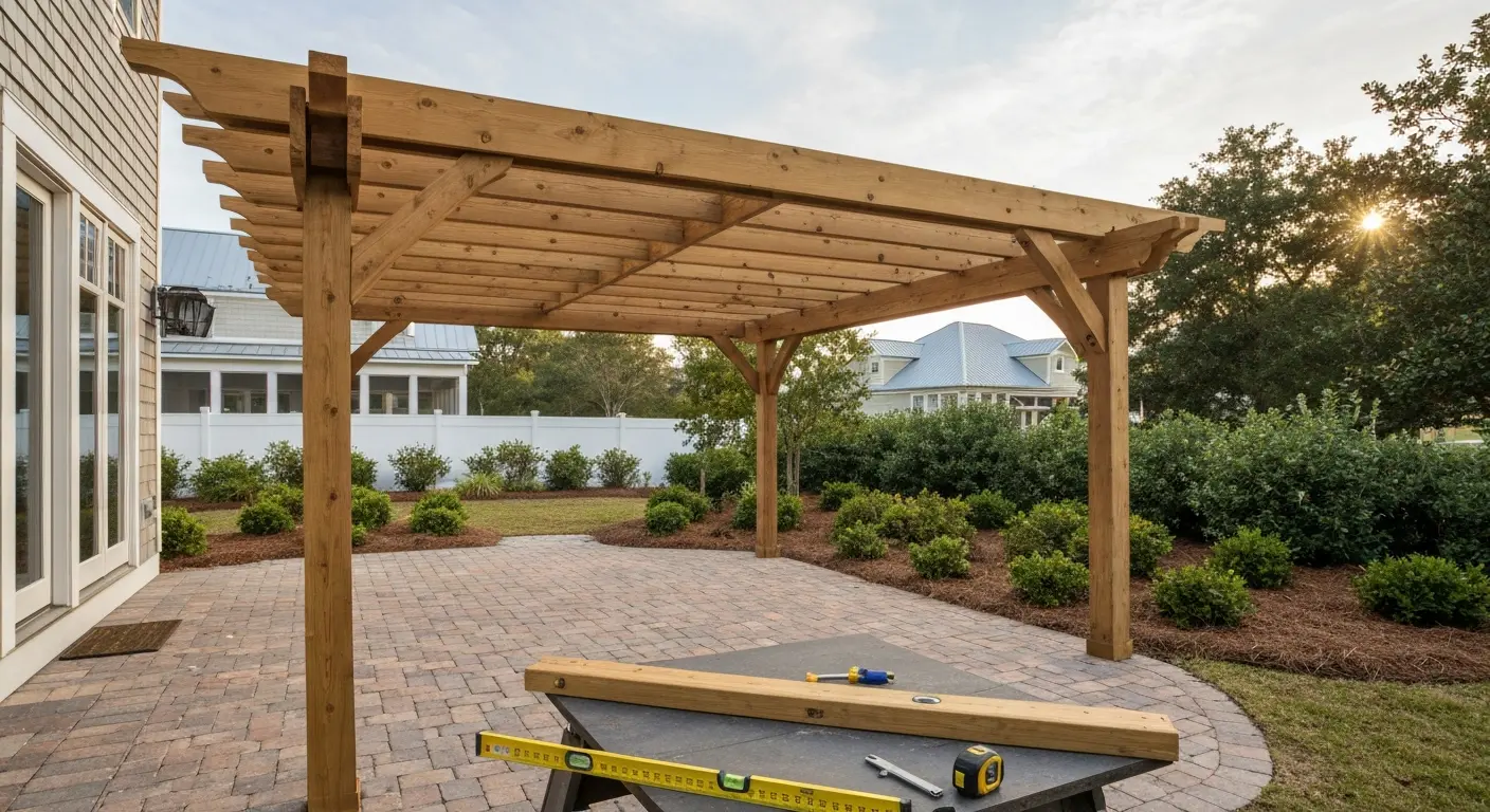 Custom pergola construction