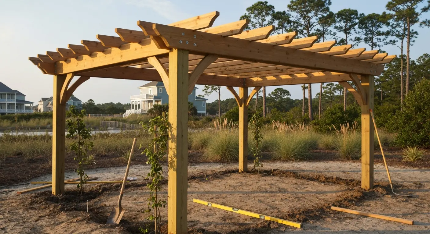 Freestanding pergola