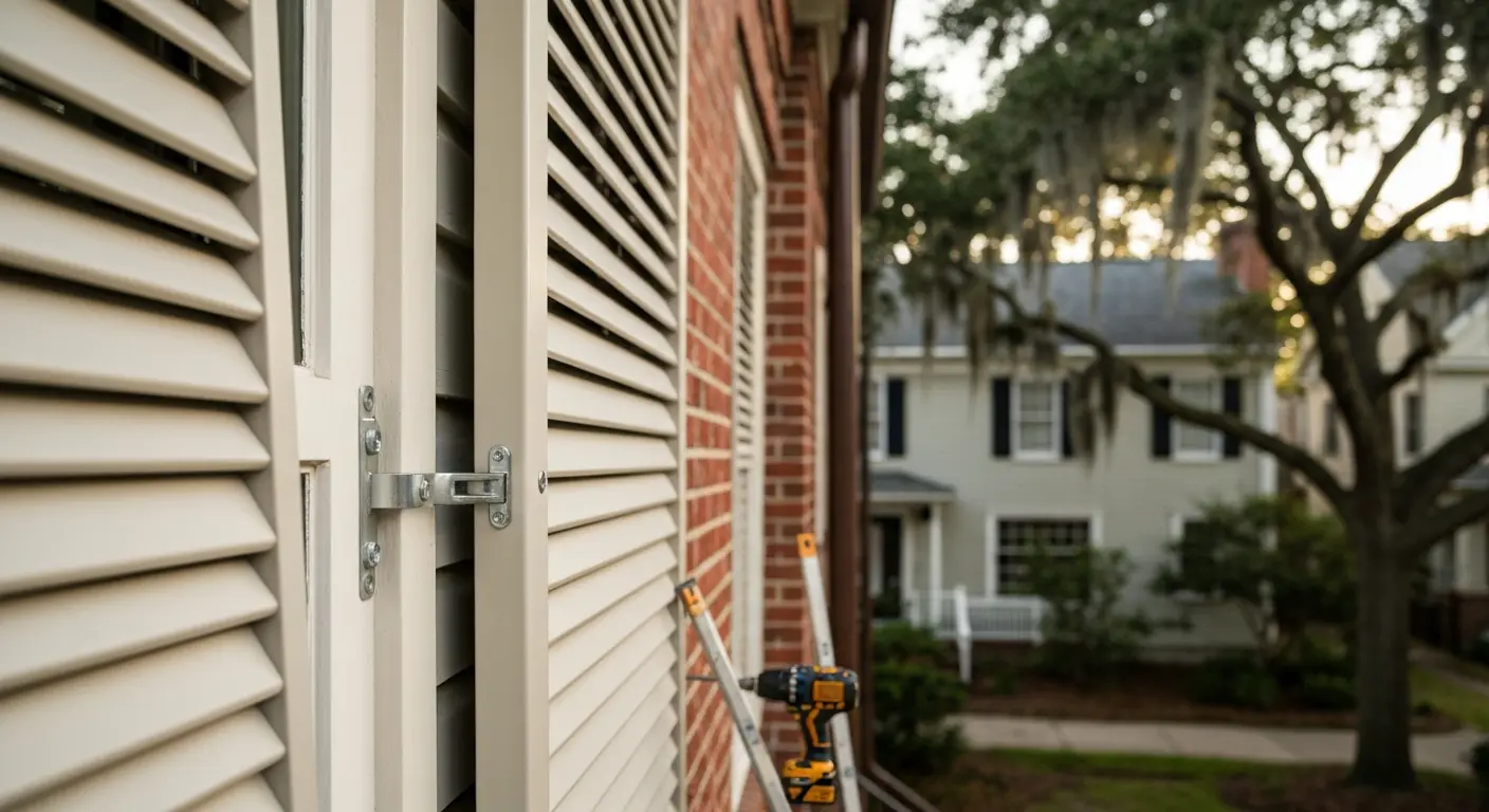 Hurricane shutter installation