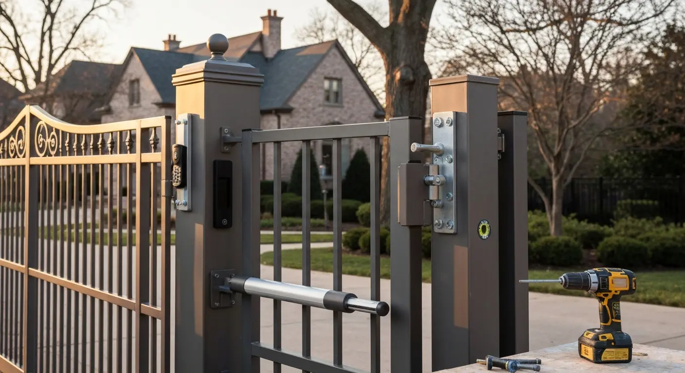 Estate gate installation