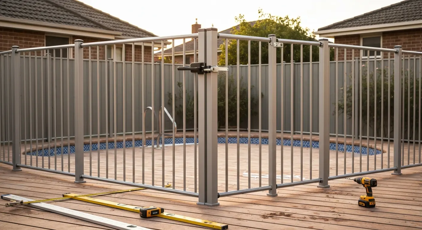 Pool safety fence