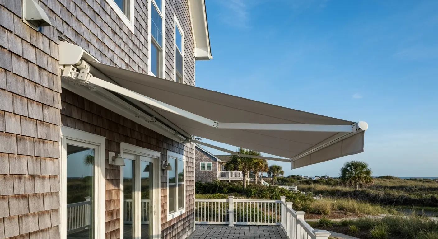 Retractable awning installation