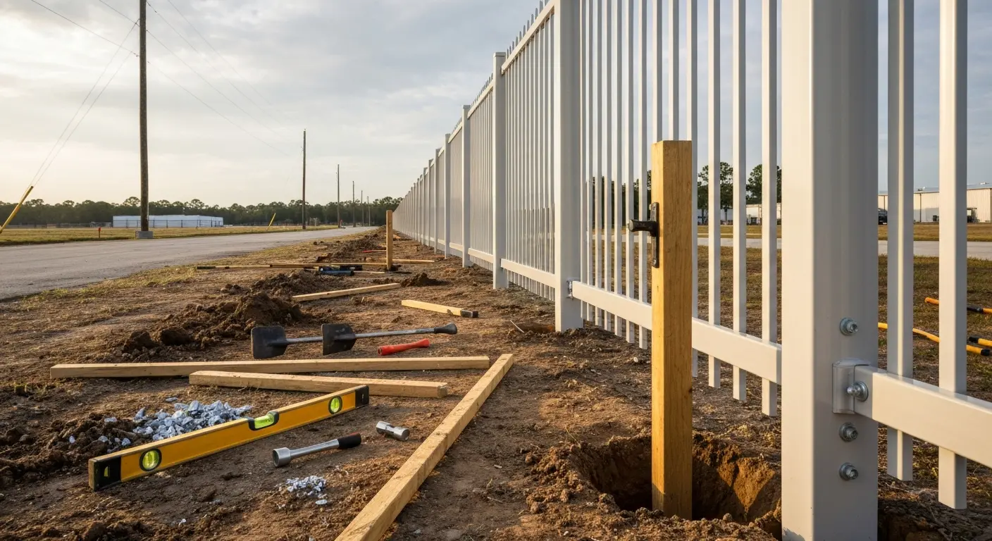 Commercial fence project