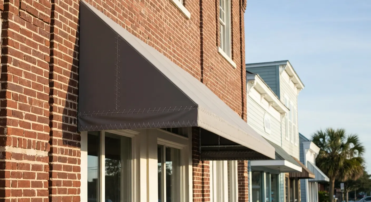 Commercial storefront awning
