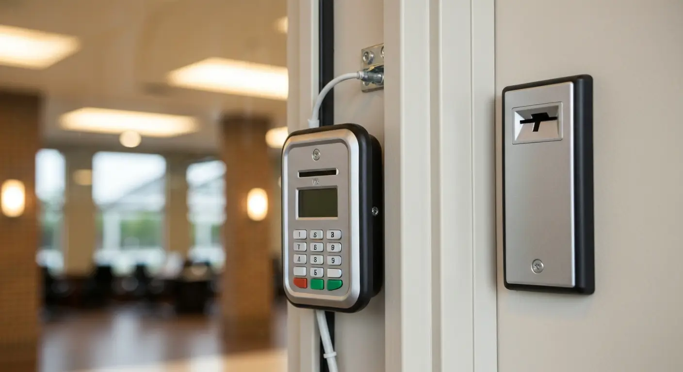 Card reader access control installation