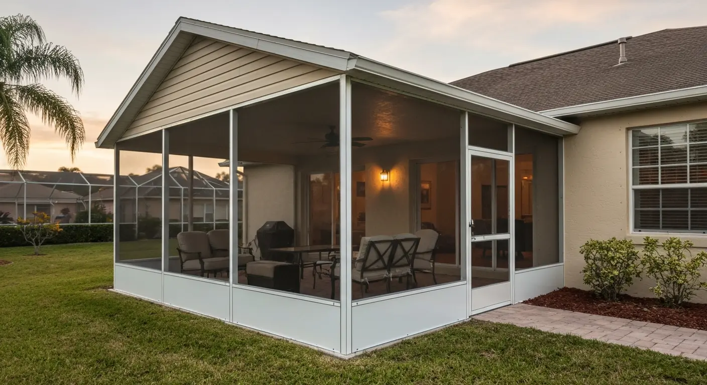 High-quality screen room adding to home value