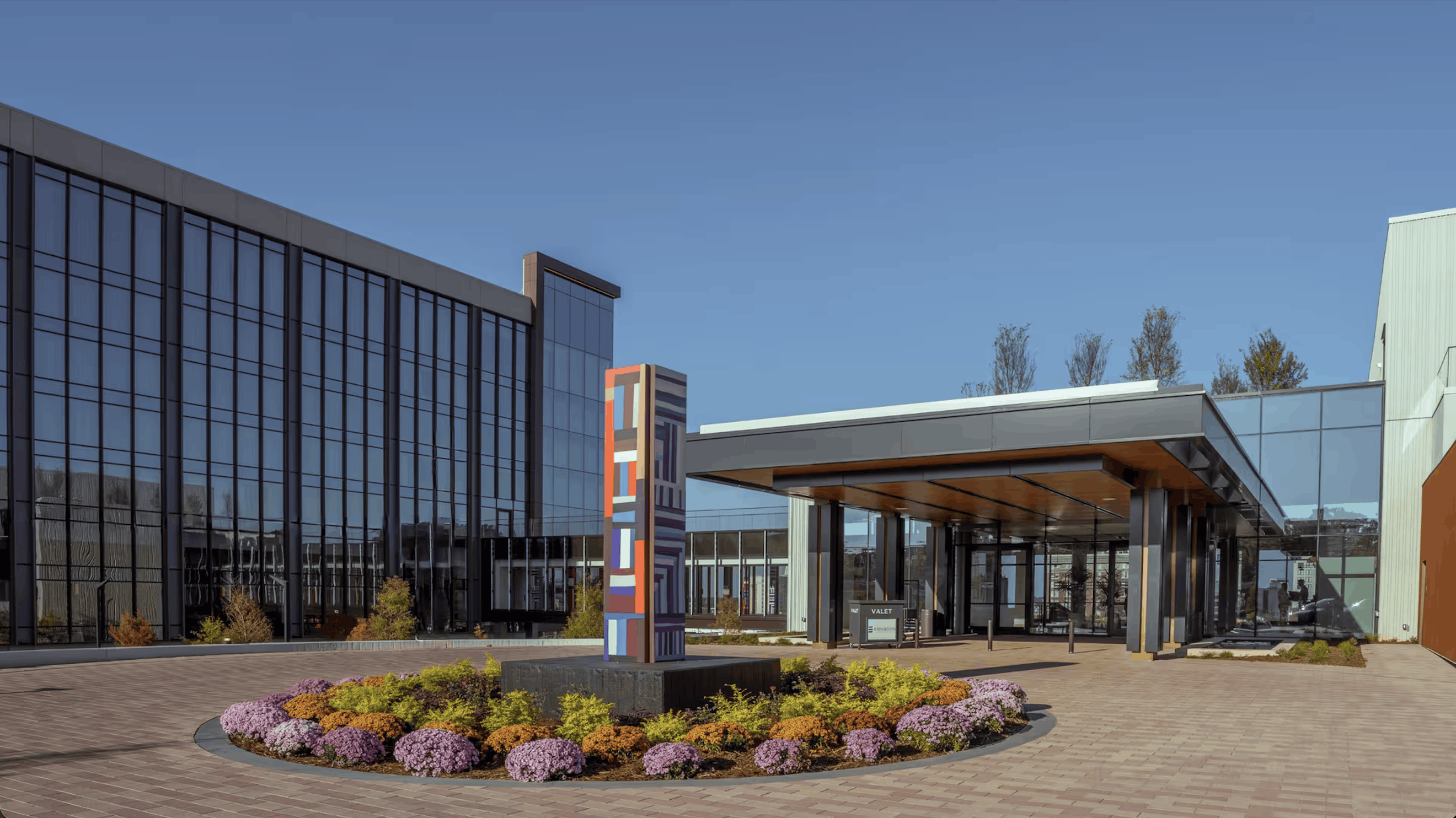 Hotel exterior and hospitality setting
