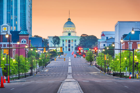 City streets and buildings in Montgomery