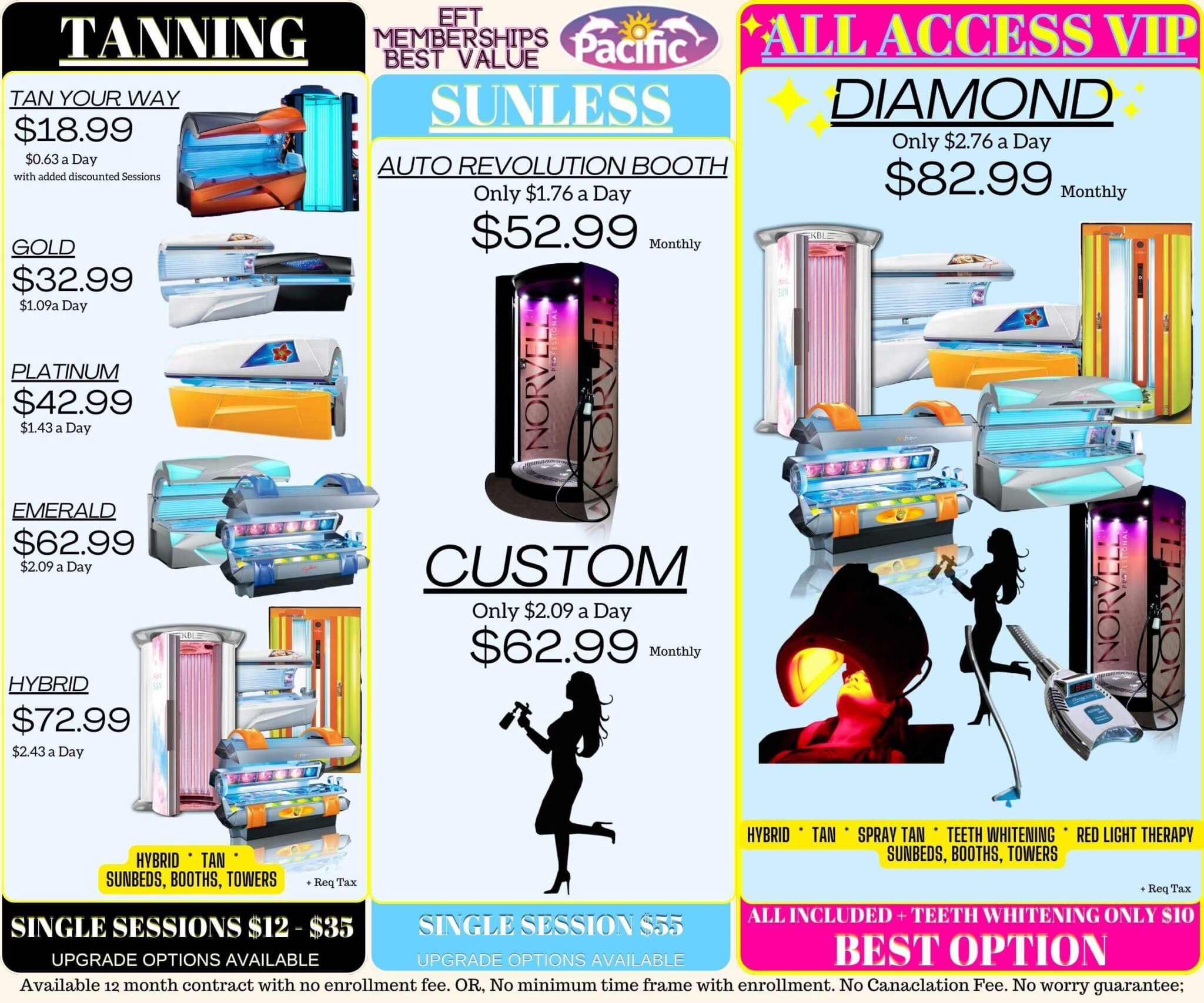 Pacific Tanning Memberships and Packages