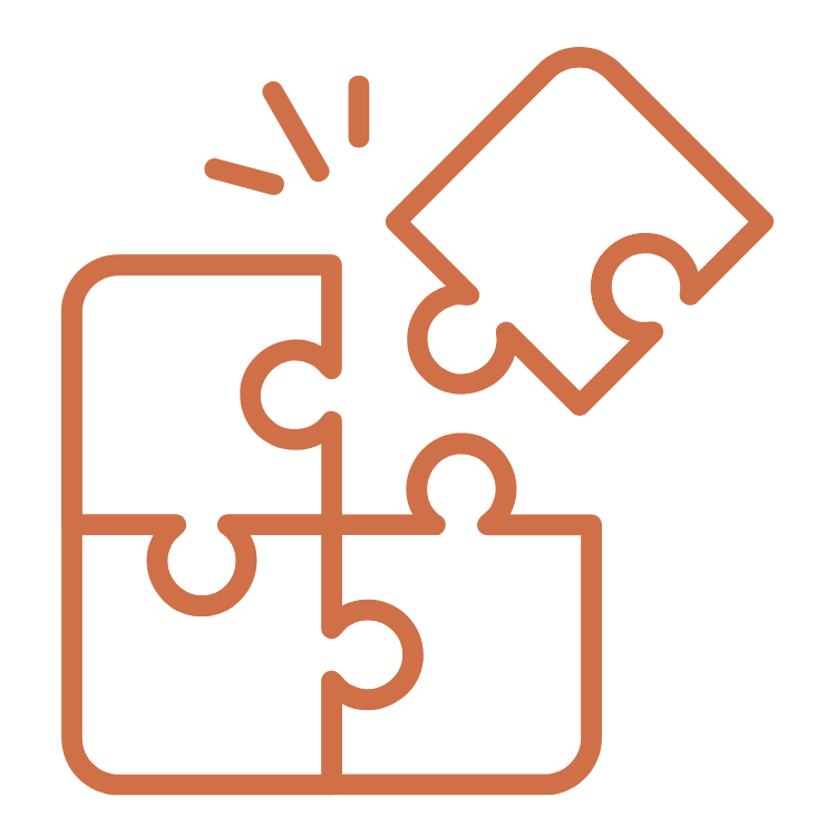 Personalized chiropractic care icon — puzzle piece illustration