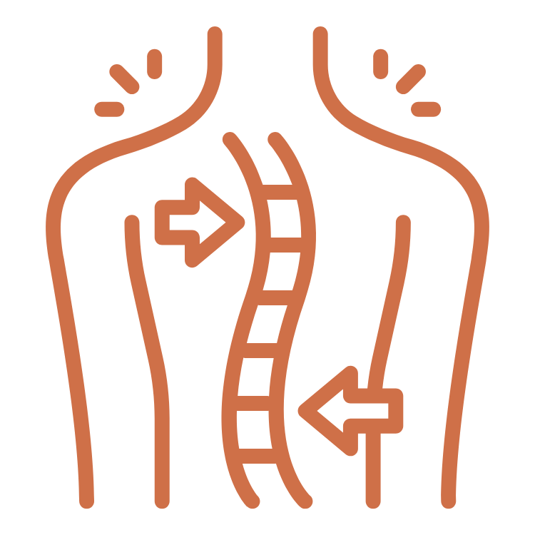 Lasting relief chiropractic care icon — spine wellness illustration