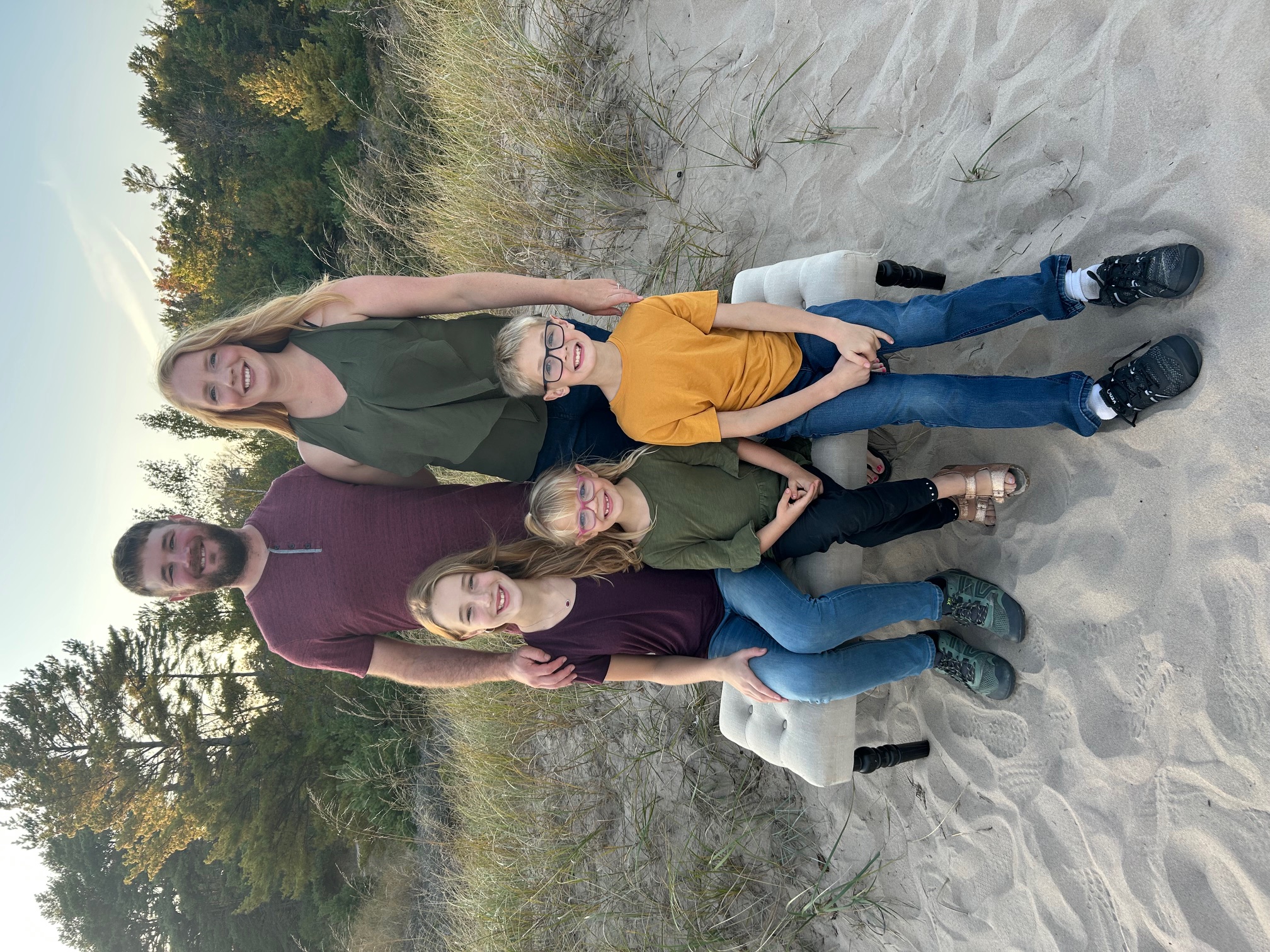 Dr. Amber Vanden Avond with family at Lighthouse Chiropractic in Algoma, WI