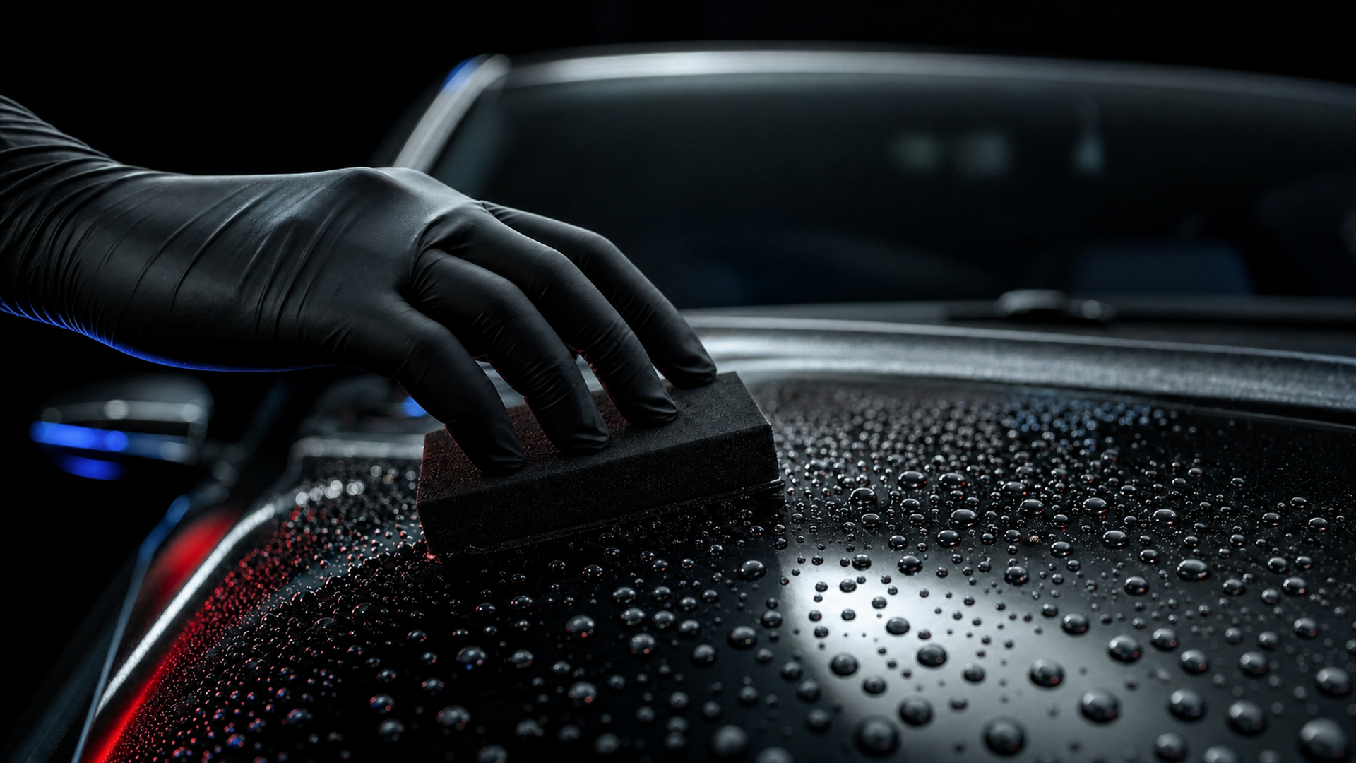 Ceramic coating application on dark paint