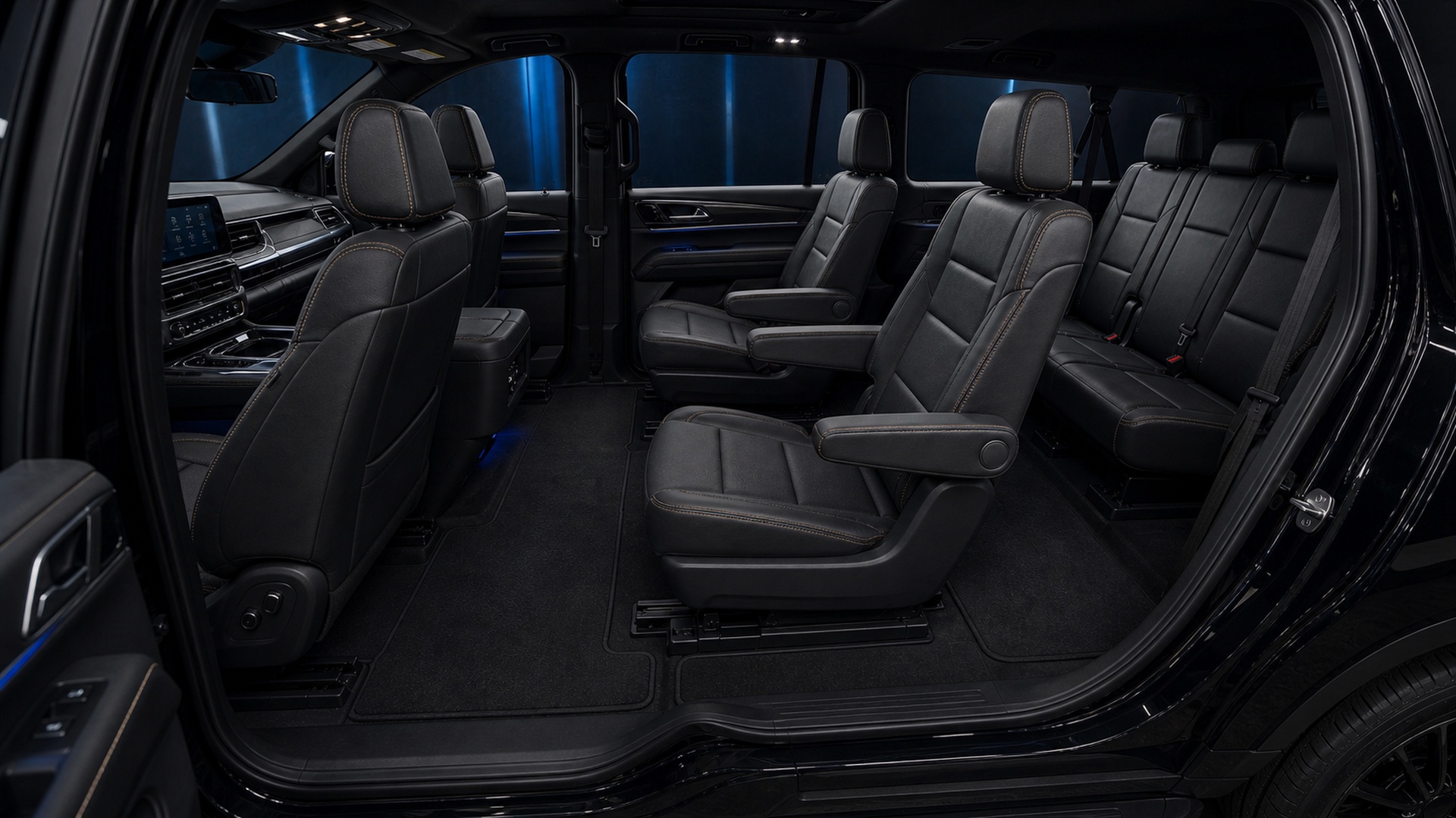 Pristine Cadillac Escalade-V three-row cabin