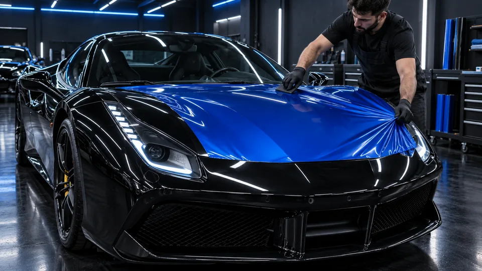 Hood wrap on the selected vehicle