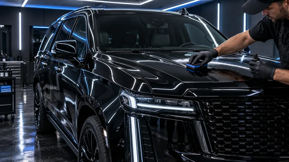 Black Cadillac Escalade-V performance SUV