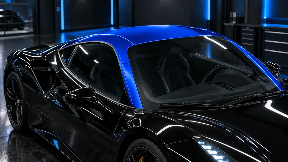 Tuxedo Top wrap on the selected vehicle