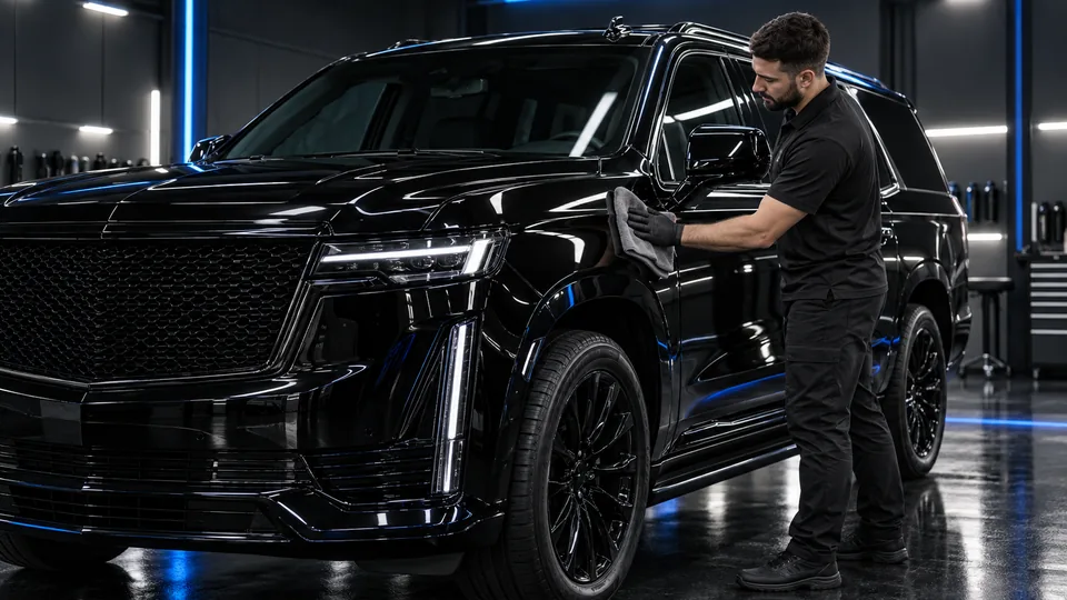 Black Cadillac Escalade-V performance SUV