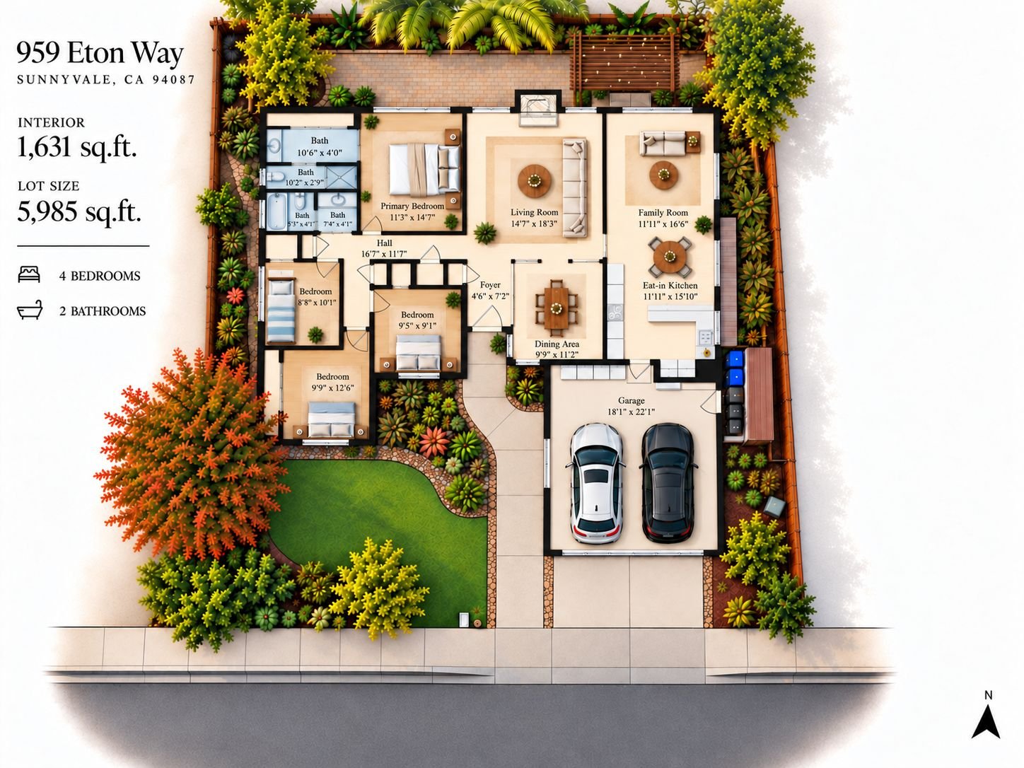 Floor plan of 959 Eton Way