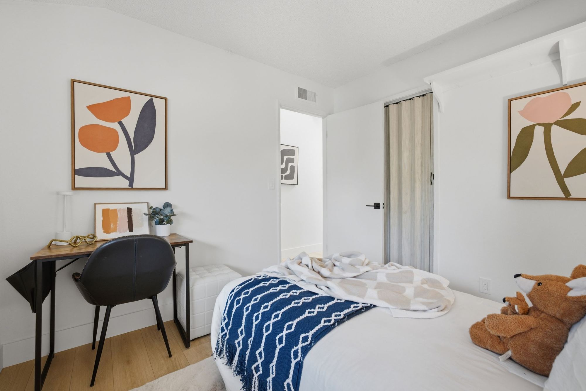 Bedroom with desk