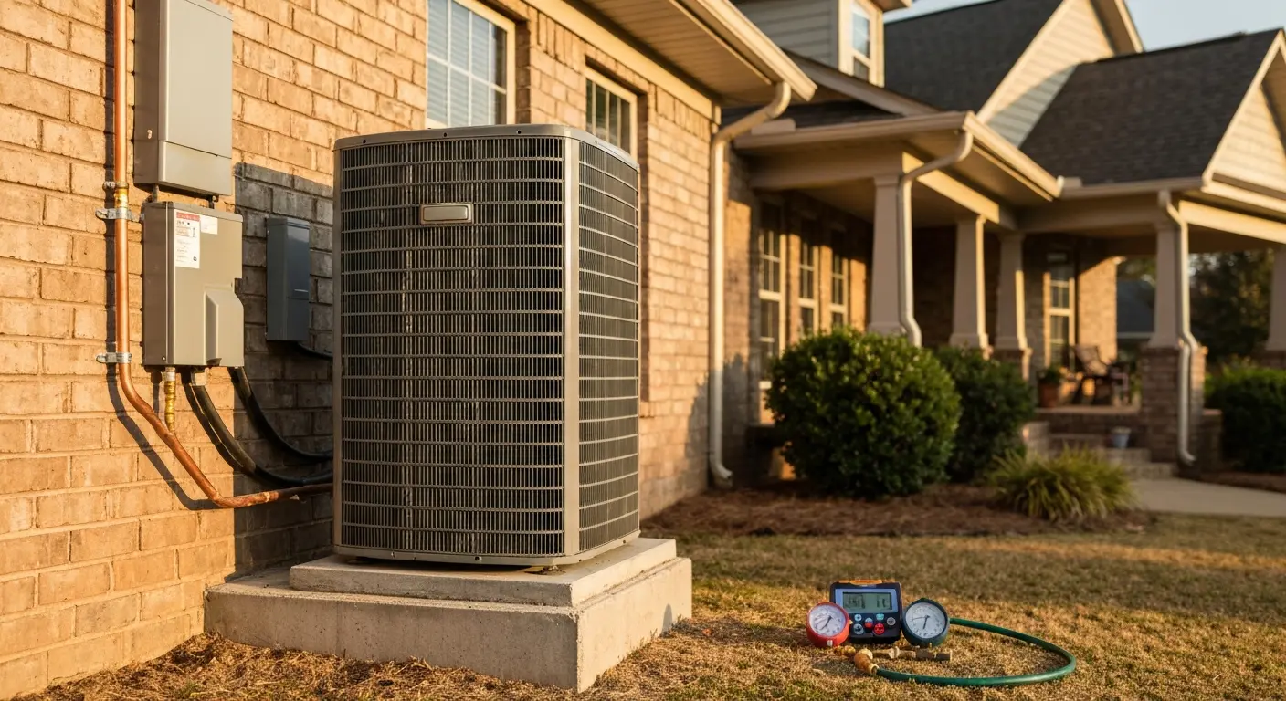 Central air system installation