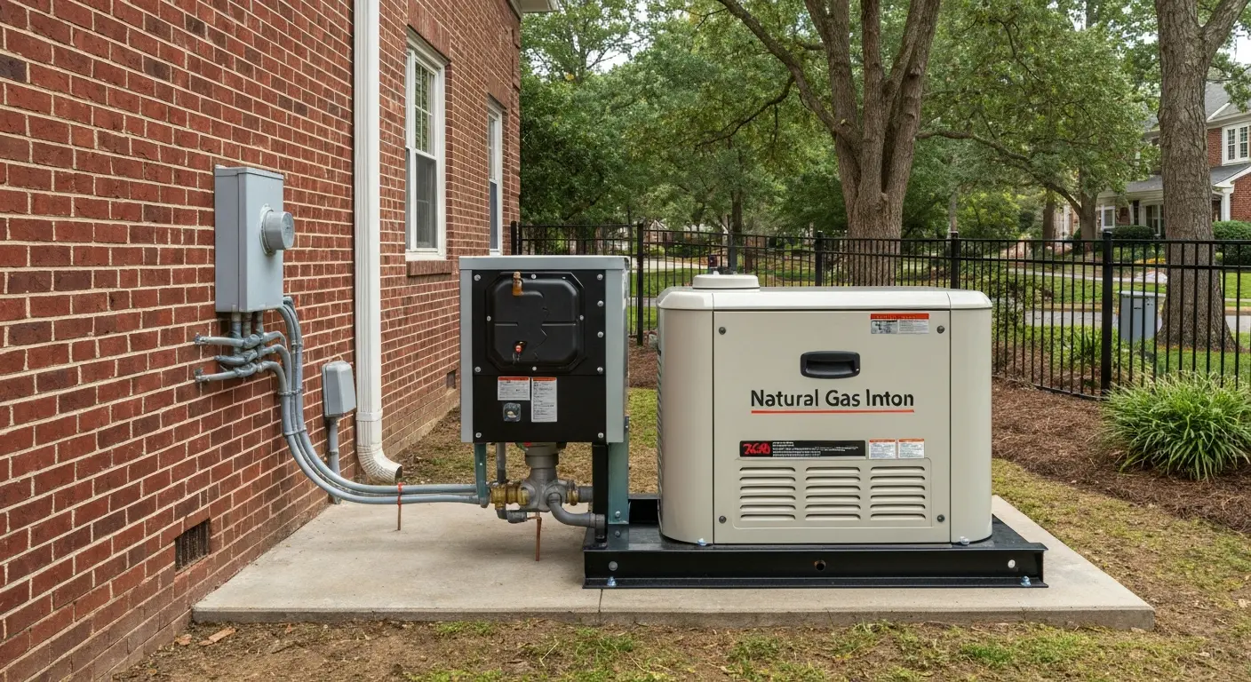 Natural gas generator installation