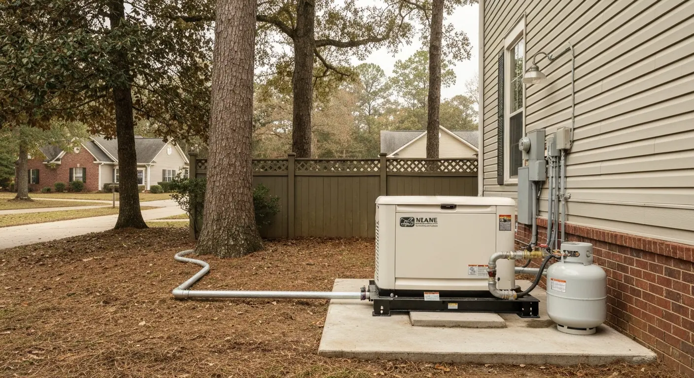 Propane generator installation