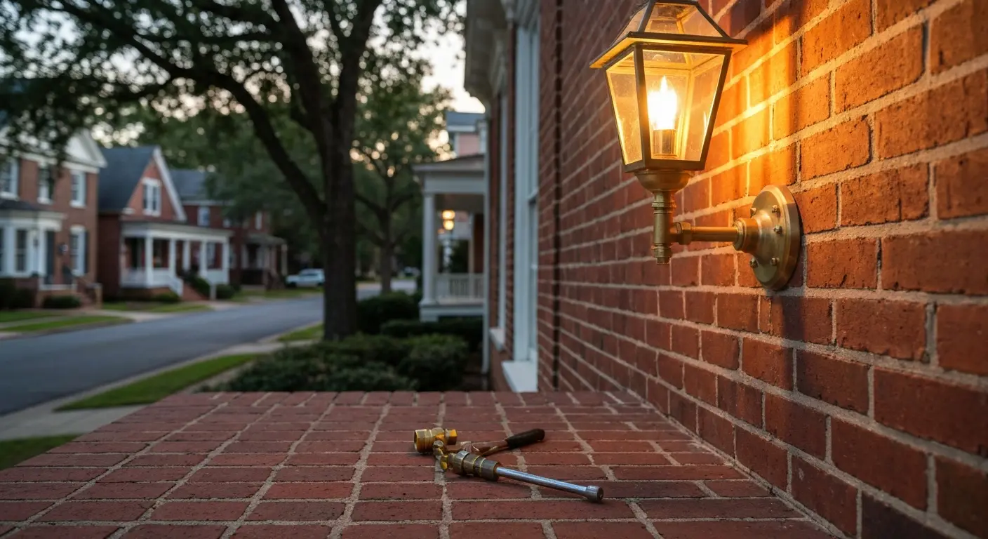 Gas lighting installation