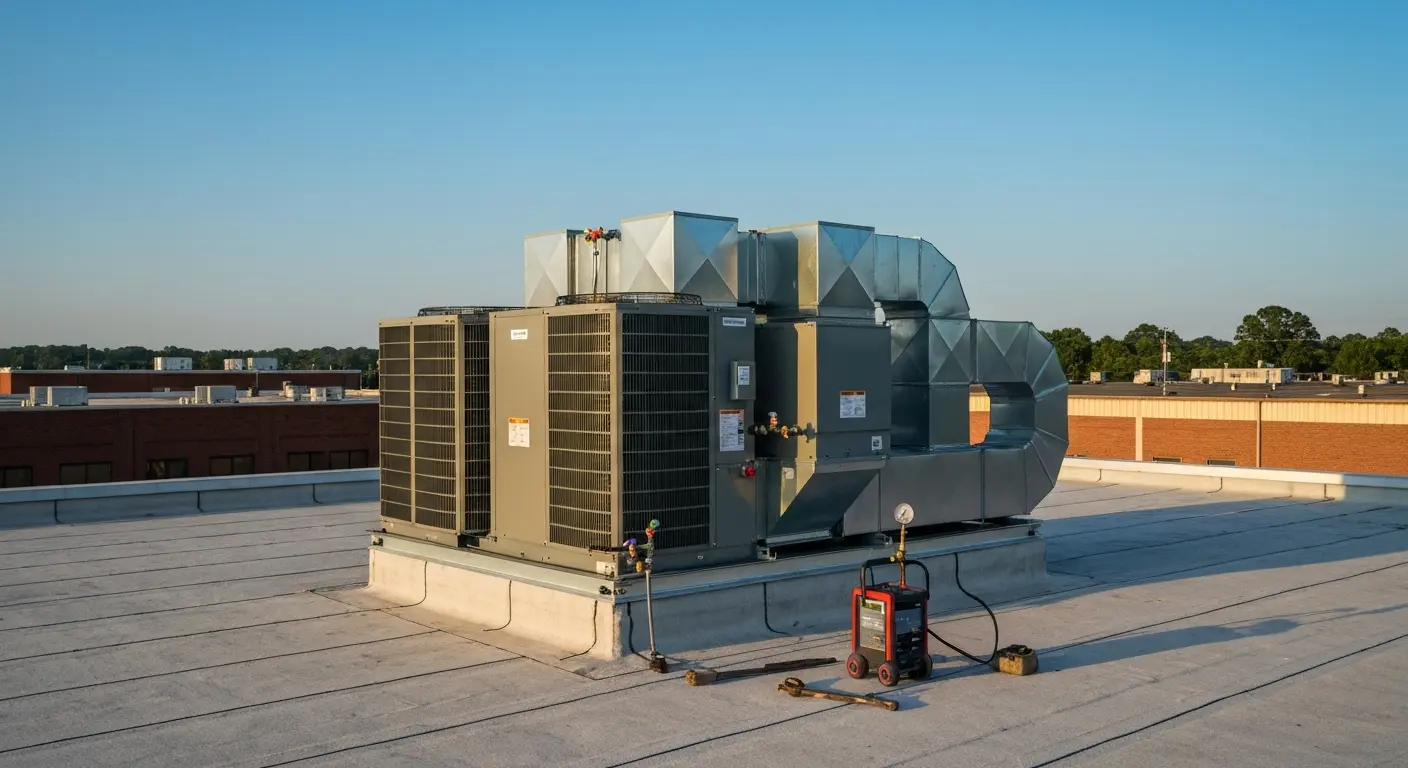 Commercial HVAC unit in Greenville