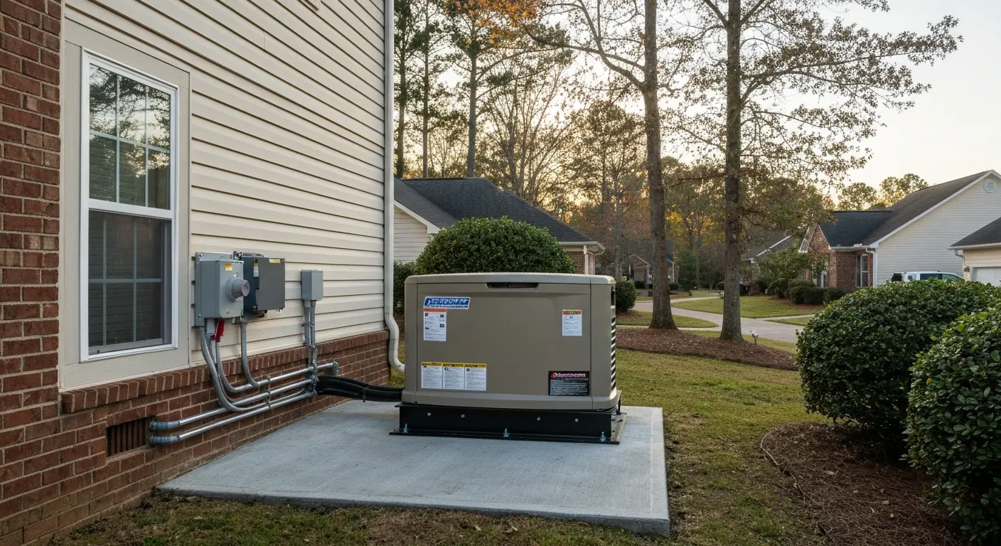 Whole home generator installation