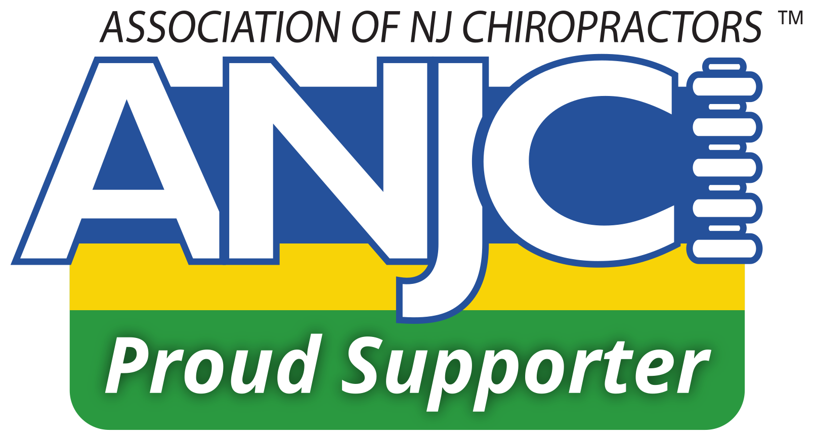 ANJC — Association of NJ Chiropractors Proud Supporter badge