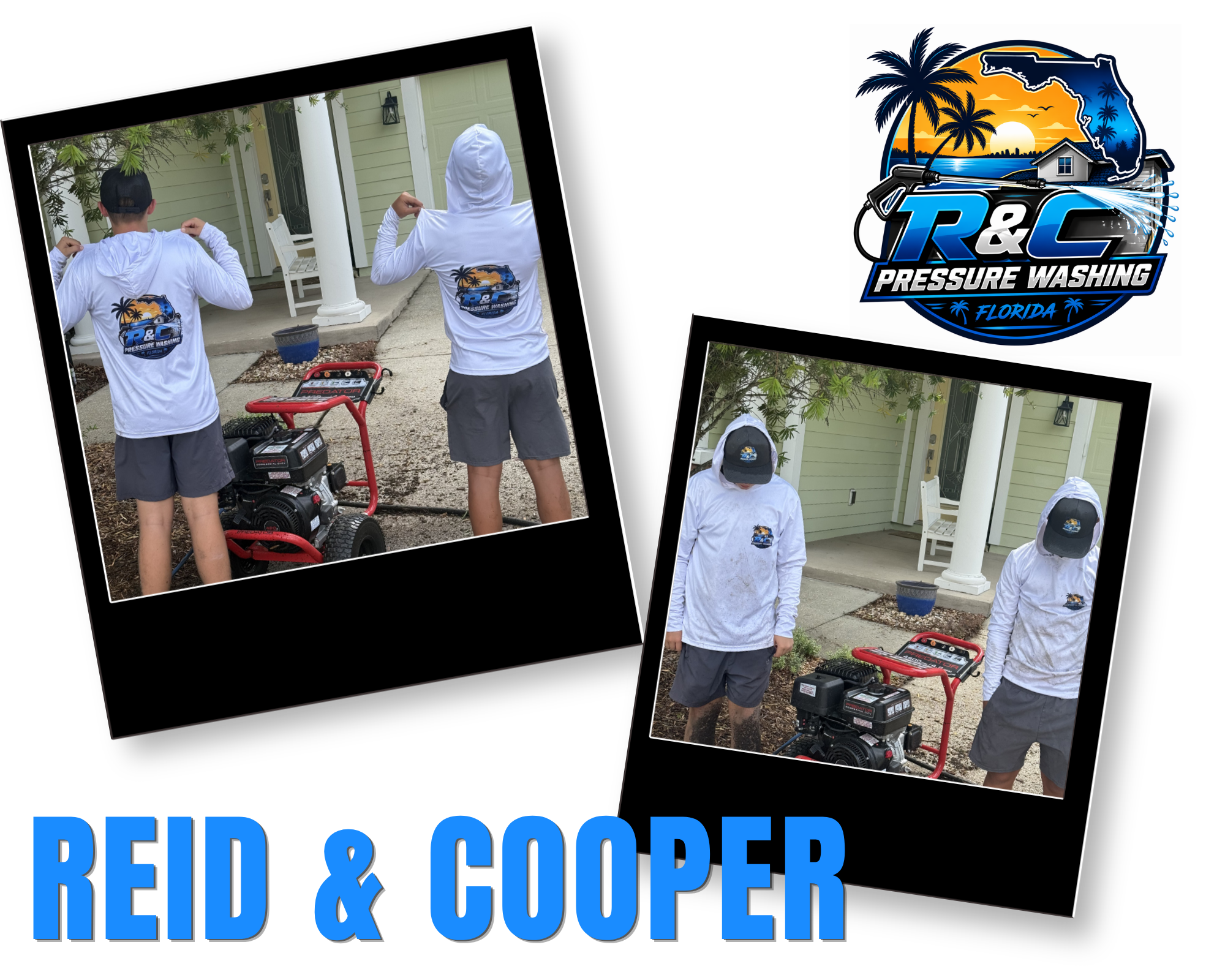 Reid and Cooper — R&C Pressure Washing logo and signature