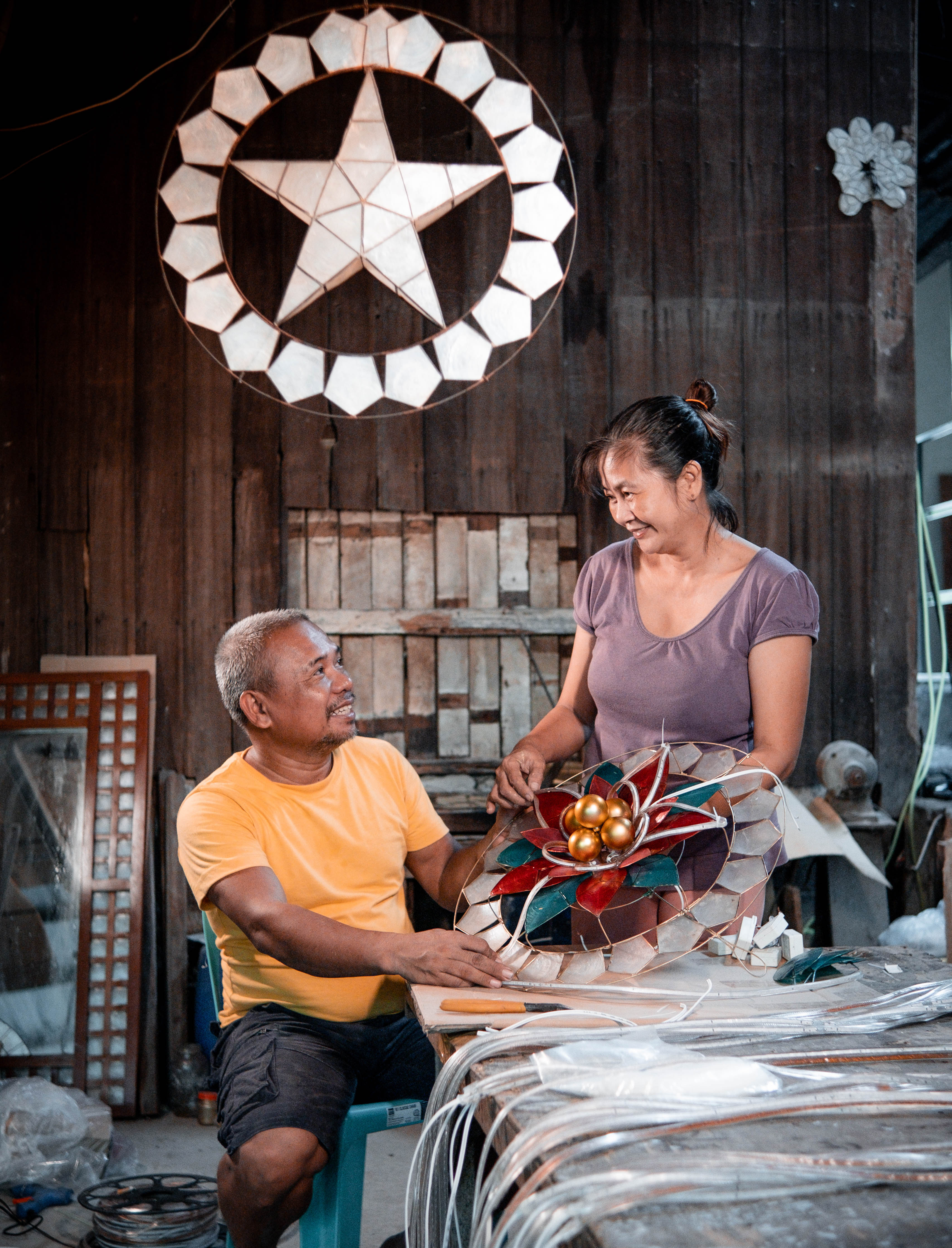 Handcrafted Capiz Christmas star parol lantern by LIKHA Handicrafts