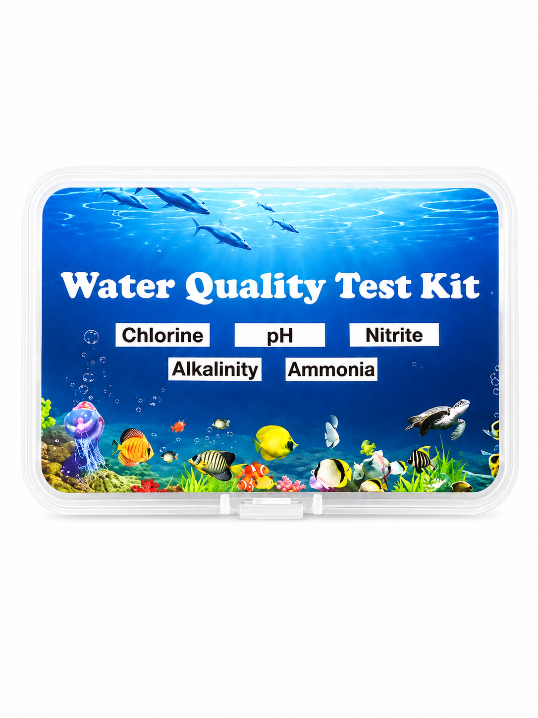 Water Quality 4 in 1 Liquid Test Kit product image for aquarium ammonia nitrite pH and chlorine testing