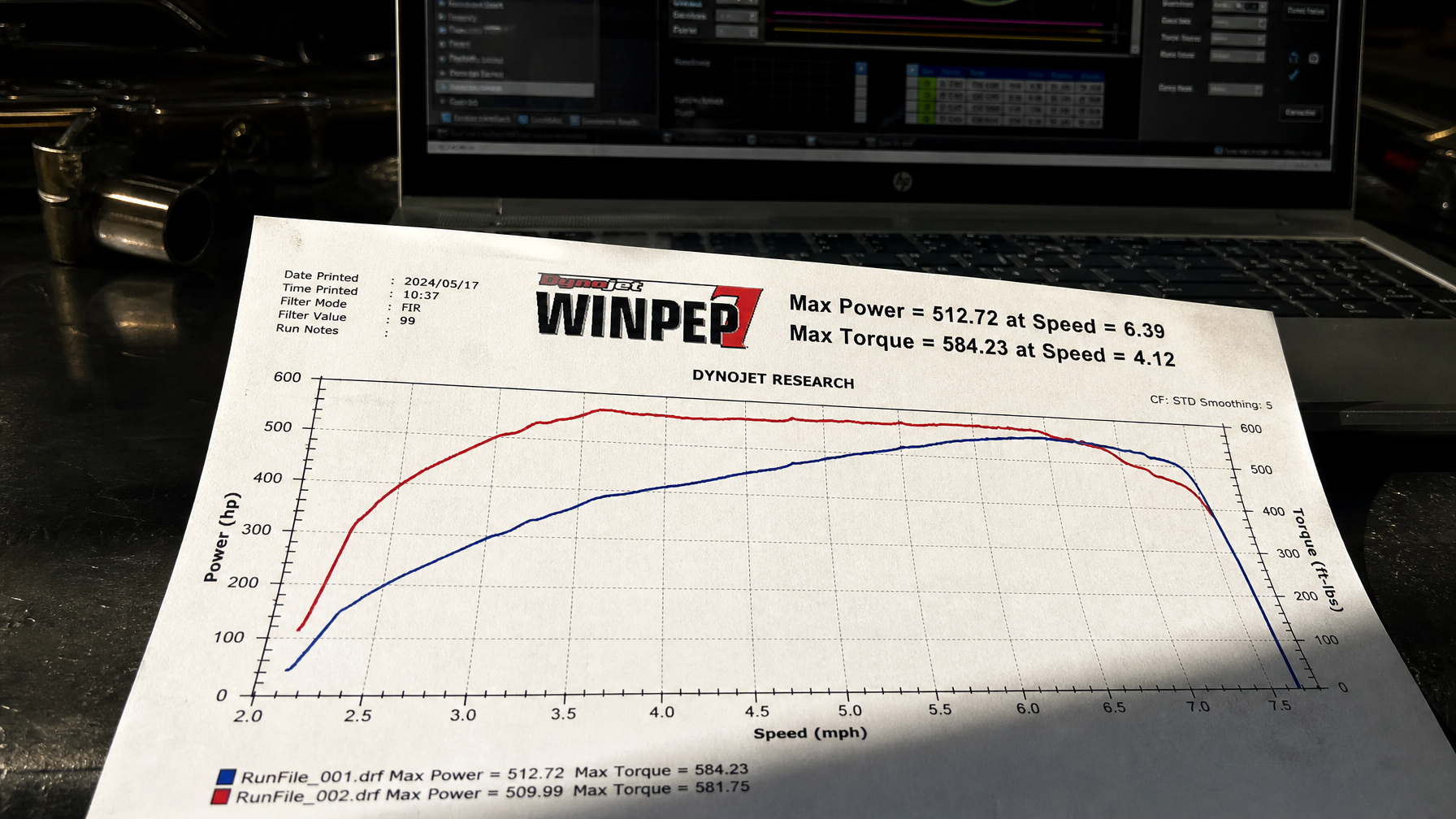 Baseline dyno pull — Iron Ridge Motorsports Houston
