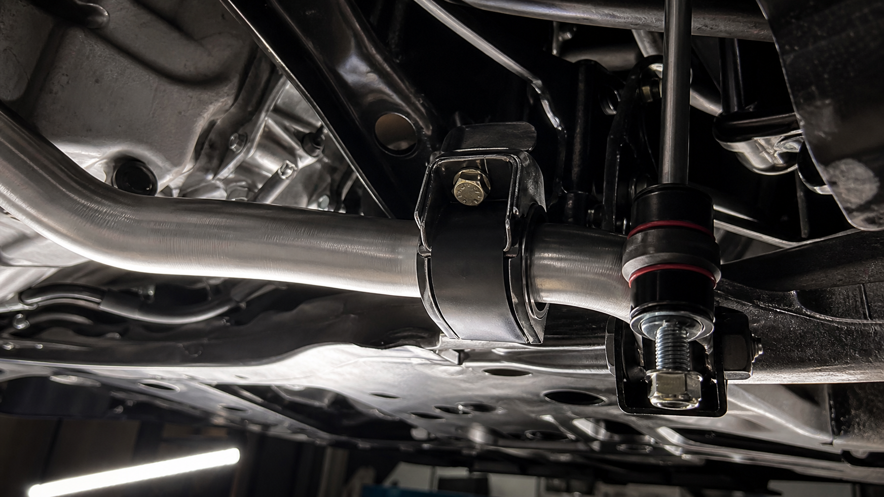Suspension upgrade — sway bar and end links at Iron Ridge Motorsports Houston