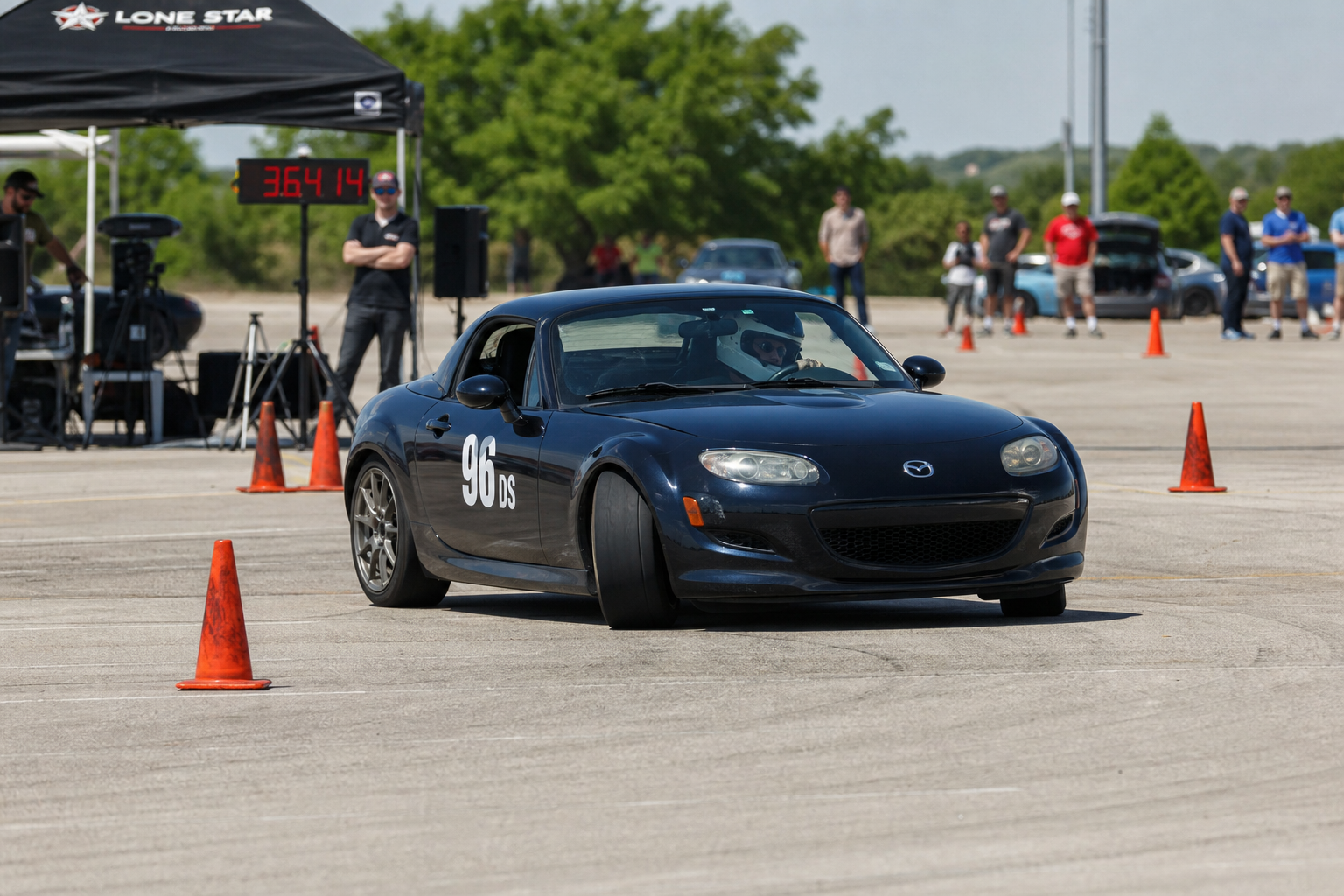 SCCA Lone Star Region autocross — parking lot cone course Houston TX