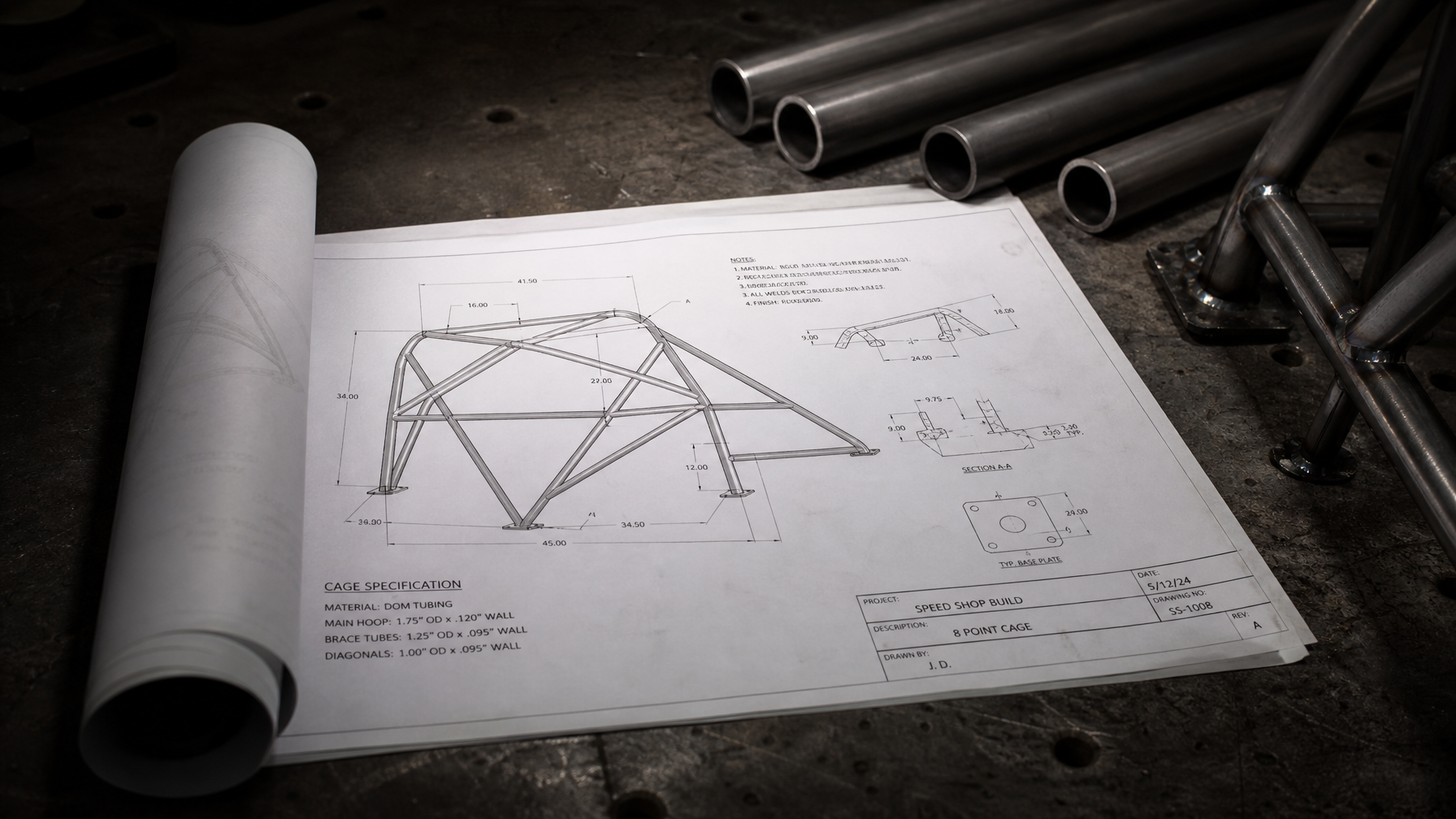 Safety fabrication build spec documentation — Iron Ridge Motorsports